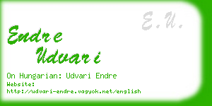 endre udvari business card